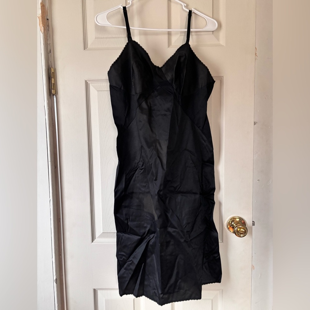 Vintage Vanity Fair Black Slip Dress